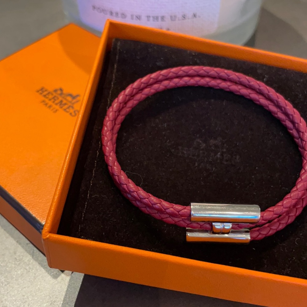 Men’s Red Leather Hermès Bracelet